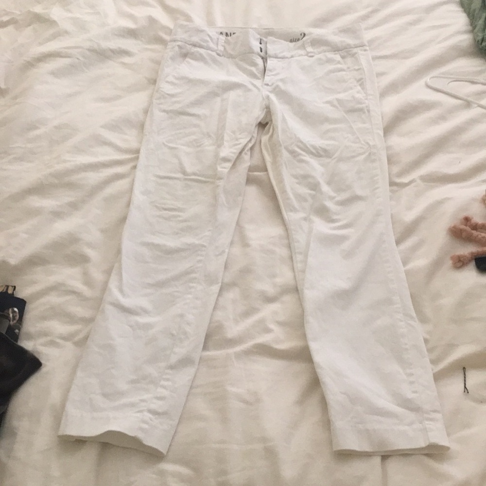 JCREW Andie size 2 White Chinos